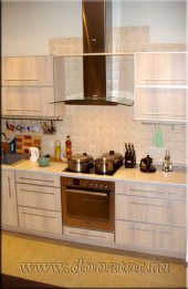 (310) Кухня МДФ, цвет Светлая акация, фасад "Модерн" + алюминиевая рамка