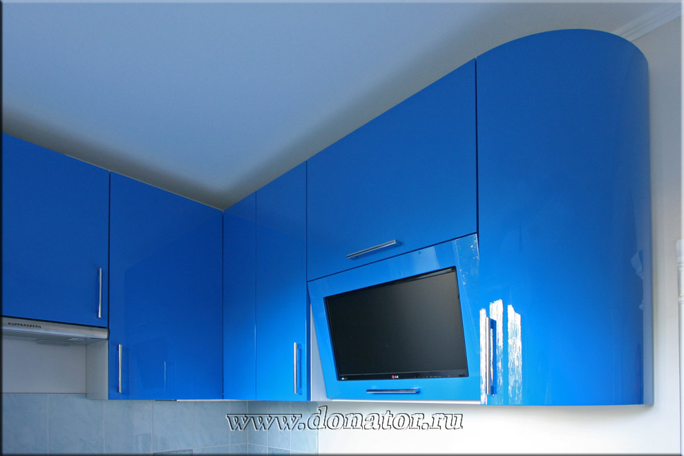 (239) Кухня МДФ, эмаль, цвет "Голубой"