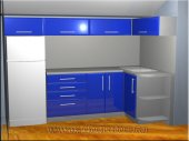 (202) Кухня МДФ, эмаль, цвет "Синий"