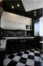 (230) Кухня МДФ, эмаль, цвет "Черный" / "Белый"