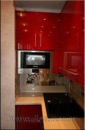 (222) Кухня МДФ, эмаль, цвет "Красный"