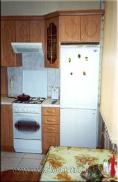 (326) Кухня МДФ с газовой колонкой, цвет Ольха, фасад "Классика"