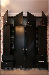 (1520) Шкаф, цвет "Черный", фасады МДФ эмаль