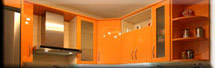 (213) Кухня МДФ, эмаль, цвет "Оранжевый"