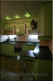 (329) Кухня МДФ, цвет Салатовый металлик, фасад "Модерн"